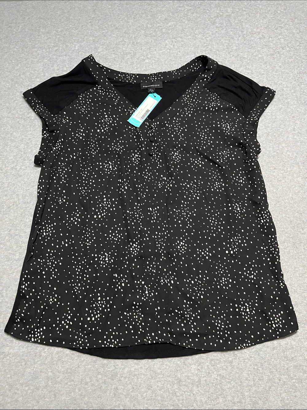 Fortune and Ivy Mixed material blouse